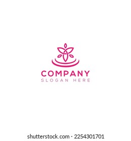 Flower vector art logo design