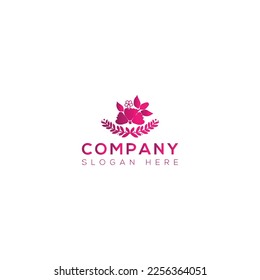 Flower vector art logo design