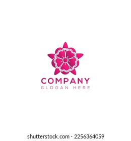 Diseño de logotipo de arte vectorial de flores