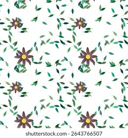Vetor de flor, vetor de arte, padrão de ornamento, textura de folha, silhueta de folha, vetor de ornamento, fundo de pétalas, flores isoladas, aquarela de flores, padrões de flores, padrão de folha