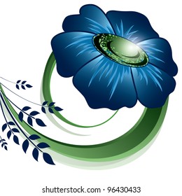 Flower. Vector Background. Abstract Illustration.