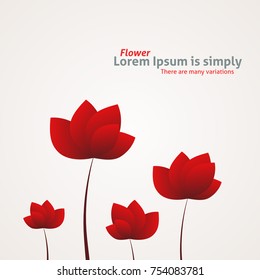 Flower vector background. Artistic floral design pattern
