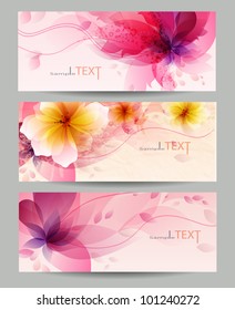 Flower vector background brochure template. Vector design .