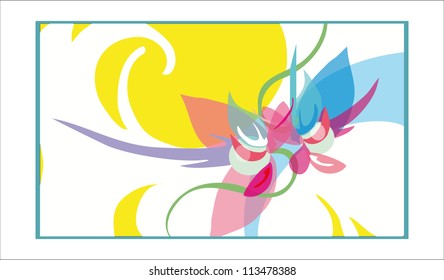 Flower vector background brochure template. Set of floral cards