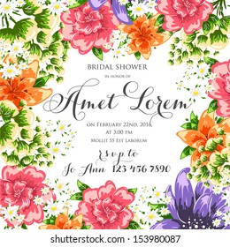  Flower vector background brochure template. Set of floral cards