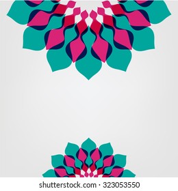 Flower vector background brochure template