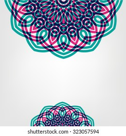 Flower vector background brochure template