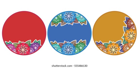Flower vector background brochure template.