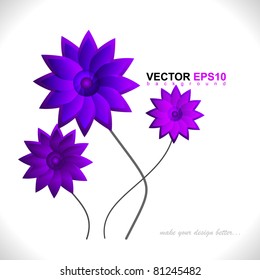 Flower vector background. Simple and clean design template.