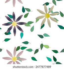 Vector de flores, verano de fondo, flor de patrón, textura de hoja, diseño de Vector, Vector floral, fondo sin costuras, naturaleza de fondos, acuarela de flores, patrón ornamental