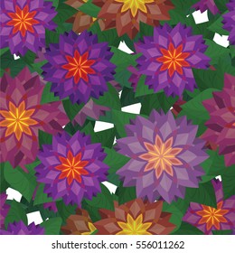 Flower vector background template. Can be used for wallpaper, pattern fills, textile, web page background, surface textures, Image for advertising booklets, banners, flayers.