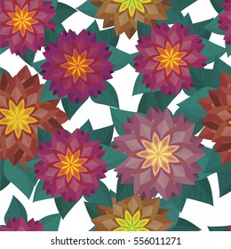 Flower vector background template. Can be used for wallpaper, pattern fills, textile, web page background, surface textures, Image for advertising booklets, banners, flayers.