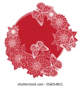 Flower vector background template. Can be used for wallpaper, pattern fills, textile, web page background, surface textures, Image for advertising booklets, banners, flyers.
