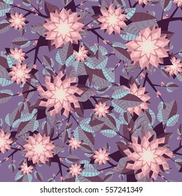 Flower vector background template. Can be used for wallpaper, pattern fills, textile, web page background, surface textures, Image for advertising booklets, banners, flyers.
