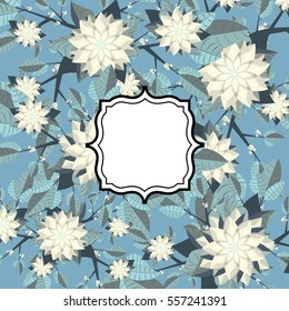 Flower vector background template. Can be used for wallpaper, pattern fills, textile, web page background, surface textures, Image for advertising booklets, banners, flyers.
