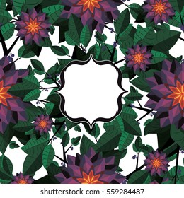 Flower vector background template. Can be used for wallpaper, pattern fills, textile, web page background, surface textures, Image for advertising booklets, banners, flyers.