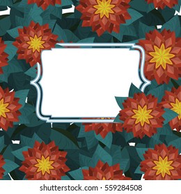 Flower vector background template. Can be used for wallpaper, pattern fills, textile, web page background, surface textures, Image for advertising booklets, banners, flyers.