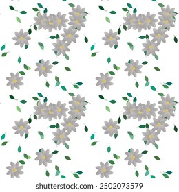 Vector de flores, textura de fondo, Vector de hojas, diseño de patrones, fondo de flores, diseño de fondo, fondo de pétalos, patrón transparente, Vector de adorno, silueta de hojas, patrón floral sin fisuras