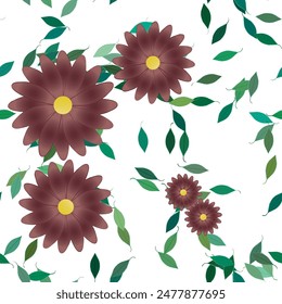 Vector de flores, naturaleza de fondos, patrón sin costuras florales, abstracto de Vector, flor primavera, diseño floral, Vector de hojas, Fondo de pantalla sin costura, ramo de flores, Vector de adorno