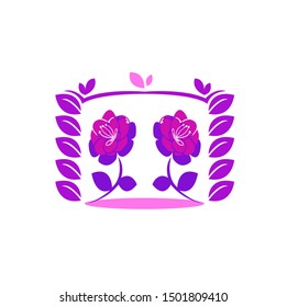 flower vector of beautiful floral leaf with plant decoration and natural luxury