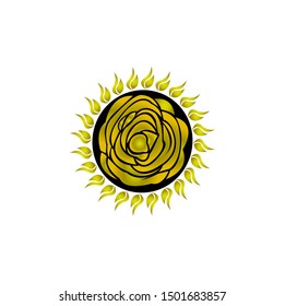 flower vector of beautiful gold floral with elegant decoration for spa and boutique