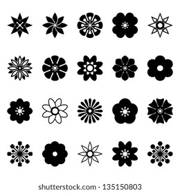 Flower Vector Black and White