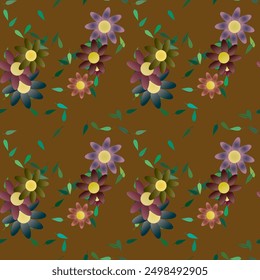 Vector de flores, ramo de flores, fondos y texturas, Vector de fondo, diseño de fondo, patrón de flores, patrón ornamental, patrón de pétalos, hojas aisladas, adornos Vector