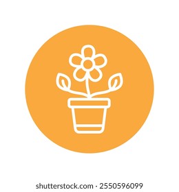 Ícone De Contorno De Círculo Vetorial De Flor . Arquivo Eps 10