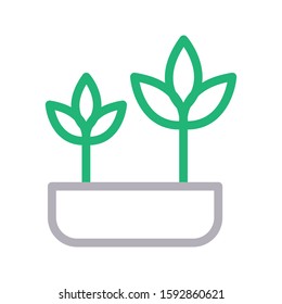 flower vector  color line icon 
