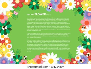 Flower vector colorful background
