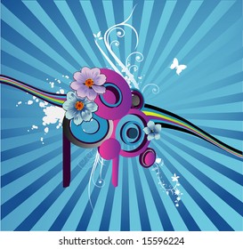flower vector composition