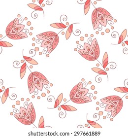 Flower vector cute seamless pattern. Sweet wedding floral print.