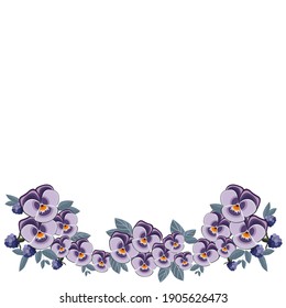 Flower vector decor flowers pansy