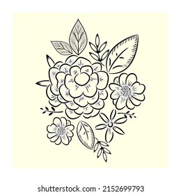 vector de flores para decoración, pared de galería