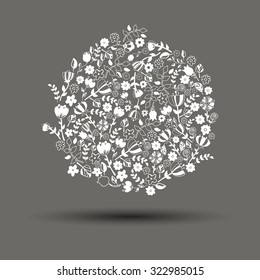 flower vector decoration nature tulips herbs chamomile