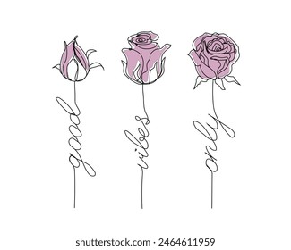 Vector de diseño floral rosa positivo