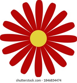 Flower vector design.red flower art