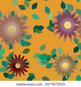 Vector de flores, diseño de Vector, Arte vectorial, patrón de pétalos, fondo de hojas, textura de fondo, patrón floral, Formas de Vector, silueta de hoja, ramo de flores, patrón sin fisuras