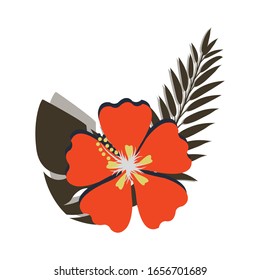 Flower vector design, beautiful flower art and illustration colordul isolated on white background