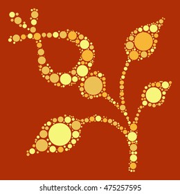 flower vector design by color point