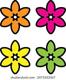 Flower vector design. Flower illustration, clipart, logo, icon, symbol vector design art. Editable beautiful flower design.