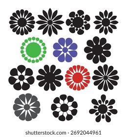 Ilustración de diseño de Vector de flores para edición y diseño gráfico 