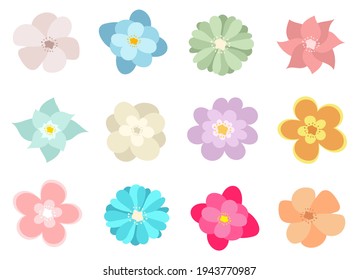 Blume, Vektorgrafik, einzeln auf weißem Hintergrund