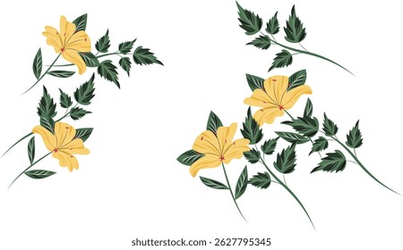 Flower Vector Design Illustration Use For Printing, Wedding Cards, Poster 