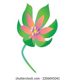 floraler Vektorgrafik für digitale Kunstdekoration