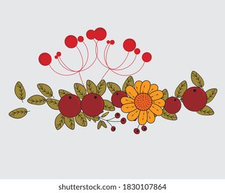 flower vector for fall season. suitable for social media adv/post/feed/story  and web adv. also greeting card