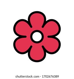 icono de color plano vectorial de flores 