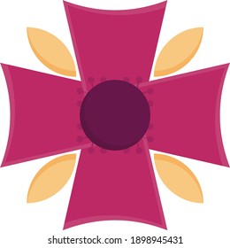 flower vector flat colour icon