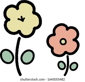 flower vector flat illustration icon 