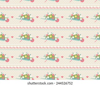 flower vector flat seamless  vintage patterns